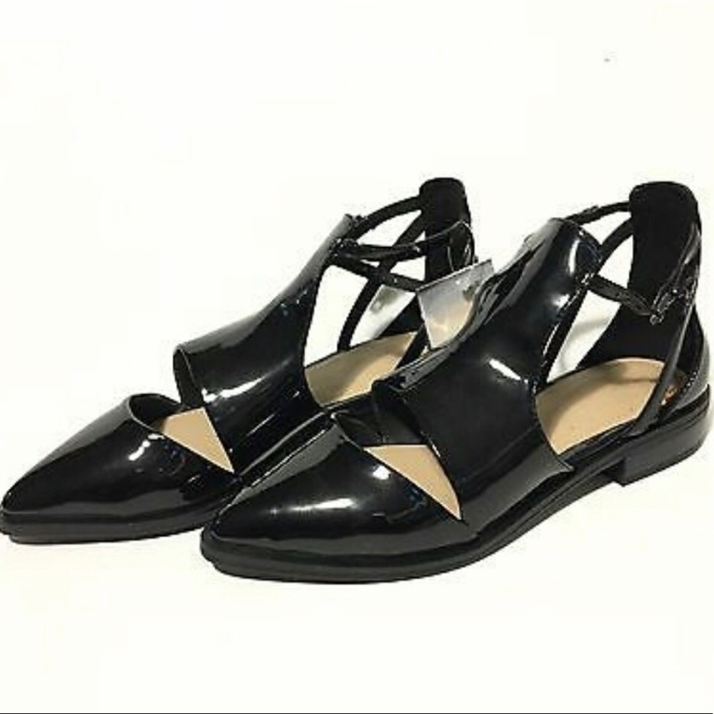 Zara Black Cut-Out Flats